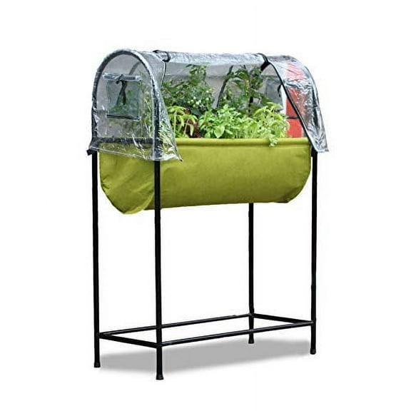 Tierra Garden Haxnicks Vigoroot EasyTable Garden with Cover, Self Watering, Outdoor Greenhouse Protects Your Herb Garden and Vegetables, 50–VIG150
