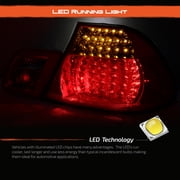AKKON - Red Clear LED Tail Brake Lights Fits 2003 2004 2005 2006 BMW E46 3-Series 325Ci 330CI M3 Coupe 2Door Left+Right Pair