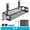 Obsidian Black, variant on [Double Holes Design] Under Desk Cable Management Tray, Dual Side Slots Design for Easy Cable Access, No Drill Metal Mesh Cable Organizer Box, Adjustable Cord Hider with Screws & Clamp