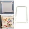 thumbnail image 5 of yotijay Rectangle Tapestry Scroll Embroidery Clip Frame Plastic Clip Frame for Embroidery Cross Stitch Quilting Needlepoint Tool 43x28cm, 5 of 9