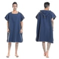 thumbnail image 3 of Toalla con capucha de microfibra para hombre y mujer, bata de secado rápido para nadar, Playa, viaje, bata de baño, albornoz, Poncho para Surf, Sauna y Playa, 3 of 5