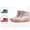 Beige, variant on Women's Short Rain Boots Durable Gloss Classic Low Heel Ankle Rain Footwear Waterproof Slip On Daily Chore Garden Wear