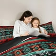 thumbnail image 4 of jejeloiu Boho Bohemian Print Twin Bedding Sets 7-Piece,Western Cowboys Horse Bedding Comforter Set,White Dreamcatcher Sheet Sets For Boys Kids,Lightweight Bedroom Decorative Reversible, 4 of 8