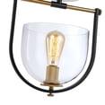 thumbnail image 4 of Artcraft Lighting Cheshire Collection 1Light SemiFlush Mount, Black & Brass, 4 of 5