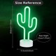 thumbnail image 5 of Luces de cactus LED Letreros de neón Luces con base Luces de noche LED Luces de neón USB Funcionamiento con pilas Luces de noche Decoración para Navidad, cumpleaños, Liv, 5 of 5