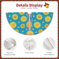 thumbnail image 3 of Balery Bee Sunflower Printed Christmas Tree Skirt , Merry Christmas Party Christmas Tree Decoration,Adjustable Tree Skirt-48", 3 of 6