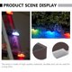 thumbnail image 4 of 1 juego de lámpara de pared solar para exteriores, luz de pared adhesiva, luz de pared LED solar para patio, 4 of 7