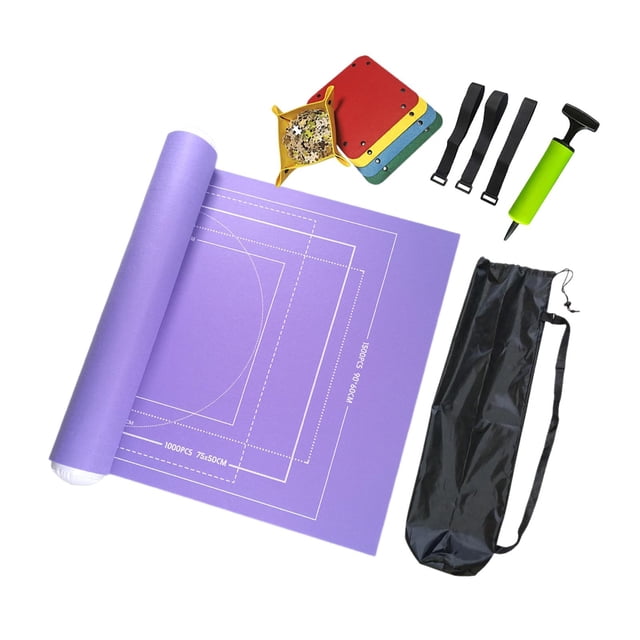 ZLight Rouleau de Rangement de Casse-Tête avec Motif 1500 Pcs Rangement de Tapis Rose Casse-Tête Ligne Auxiliaire Violet 1500 Pcs