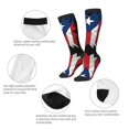 thumbnail image 4 of Women's Knee High Socks Puerto-Rico-Flag Vintage Outdoor Casual Tube Socks, 4 of 7