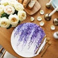 thumbnail image 2 of Round Placemats Wisteria Floral 15 inch Set of 6 Table Mats for Dining Table Purple Leaf Heat Resistant Non-Slip Kitchen & Home Decorative Place Mat Set, 2 of 8