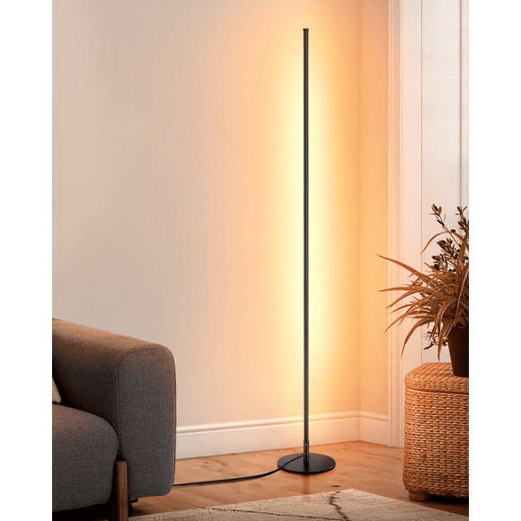 DEWENWILS LED Corner Floor Lamps for Office, Modern Standing Light for Living Room, 3000K Warm White