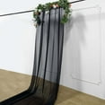 thumbnail image 5 of Efavormart Black Sheer Premium Chiffon Curtain Panel Backdrop Drapery With Rod Pockets | 5ft x14ft, 5 of 10