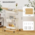 thumbnail image 2 of Carrito utilitario rodante DTK de 3 niveles con tapa superior, color blanco, 2 of 7