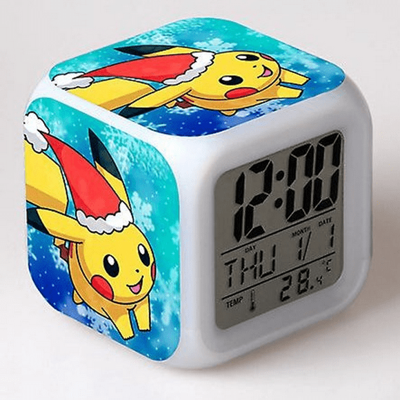 Chockeie Minecraft Colorful Color Changing Quartet Alarm Clock Led Night Light Birthday Gift Christmas(7)
