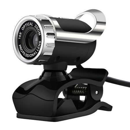 - 1080P HD Webcam, 1200 Megapixel USB 2.0 Clip-on Digital Video HD Web Camera for Desktop PC Laptop Skype with Built-in Sound Absorption Microphone