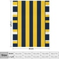 thumbnail image 2 of Blanket Yellow and Navy Blue Nautical Stripe Soft Throw Blanket Modern Luxurious Warm and Cozy for Couch Sofa Bed Office Gift for Valentine Mother Father Couple 50"x60" Suitable for All Season, 2 of 6