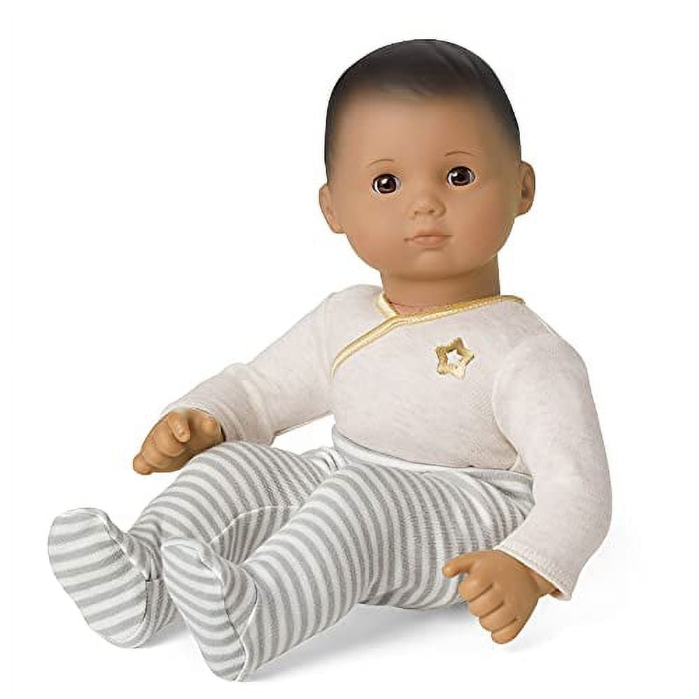 American Girl Bitty Baby - Bitty Baby Doll #5 in Cloud Grey - Brown Eyes, Dark Brown Hair, Tan Skin with Neutral Undertones