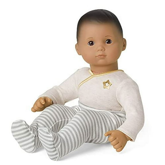American Girl Bitty Baby - Bitty Baby Doll #5 in Cloud Grey - Brown Eyes, Dark Brown Hair, Tan Skin with Neutral Undertones