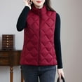 thumbnail image 5 of Nmnitkp Womens Puffer Vest Sleeveless Lightweight Winter Jackets Quilted Zip Up Coats Stand Collar Padded Outerwear Vests Red,2XL, 5 of 9