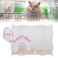thumbnail image 4 of Jaula para hámster acrílico transparente con lavabo de alimentación jaula para mascotas jaula acrílica para mascotas pequeñas para acuario con pecera ANGGREK Otros, 4 of 8