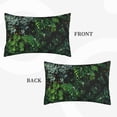 thumbnail image 4 of Balery Lush Foliage Green Plant Pillow Covers,Bed Pilowcases,Reversible Plush Throw Pillow Covers End Pillow Encasement,Pillow Case - 16"X24", 4 of 9