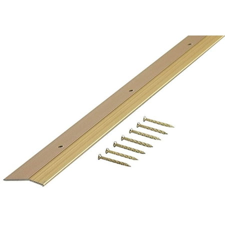 - M-D Building Products 72074 Smooth 1-3/8-Inch by 36-Inch Carpet Trim, Satin Brass