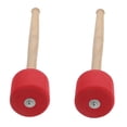 thumbnail image 3 of Soimiss 2Pcs Red Drumstick for Bass Drum with Foam Head and Non Skid Wood Handle, 3 of 8