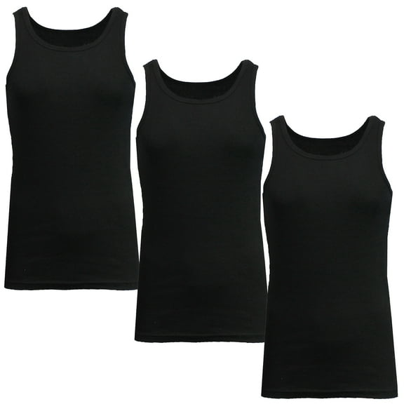 Mens Heavyweight Ribbed Tank Top ( 3-PACK)