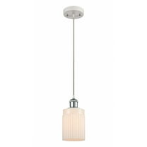 Innovations 516-1P-WPC-G341 Hadley 1 Light Mini Pendant part of the Ballston Collection, White and Polished Chrome