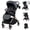 Black, variant on Babyjoy Foldable Baby Stroller with Reversible Handle Adjustable Backrest Canopy Cup Holder Gray