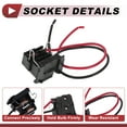 thumbnail image 4 of H7 Headlight Light Socket Wiring for Fiat 500 2007-2025 No.51787491/51787492 Lamp Bulb Pigtail Connector Harness Heat Shrink Tubing, 4 of 7