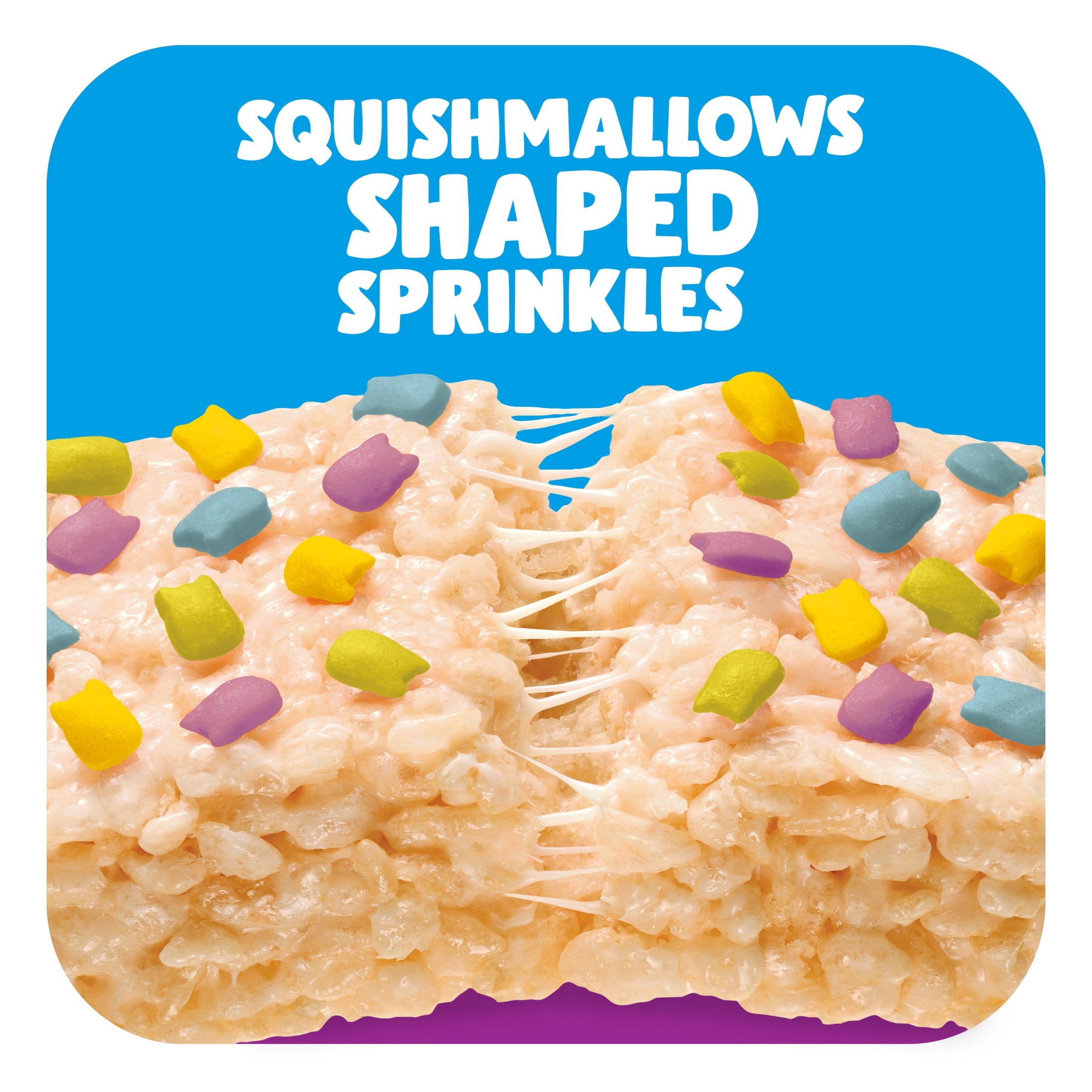 Rice Krispies Treats Original Squishmallows Chewy Crispy Marshmallows Squares, Kids Snacks, 11.2 oz, 16 Count