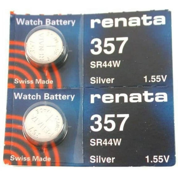 #357 Renata Silver Oxide Watch Batteries, 2Pcs