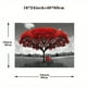thumbnail image 1 of 1pc Tree Landscape Wall Art Canvas Lake Moon Painting Red And Black Scenery Picture, Modern Nature Artwork For Living Room Bedroom Bathroom Home Office Wall, No Frame 12x16inch 16x24inch, 1 of 5
