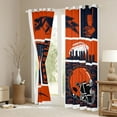 thumbnail image 3 of jejeloiu American Rugby City Black Out Curtains,Orange Sport Helmet Curtains Pack of 2 (42x63 Each) For Kids, 3 of 6