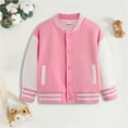thumbnail image 2 of Staki Toddler Fleece Jacket Boys' Jacket, Boys Zip Up Hoodie Coat Transitional Late Spring/Early Fall Jackets for Kids(Hot Pink,12-18 Months), 2 of 4