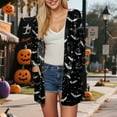 thumbnail image 5 of Kaprioy Cardigan Sweaters for Women Long Sleeve Cardigan Halloween Soft Open Front Fall Fashion V-Neck Outwear Dressy Loose Coat Black, L, 5 of 9