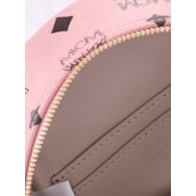 Mcm Men's Pink Stark Visetos Monogram Backpack Pink