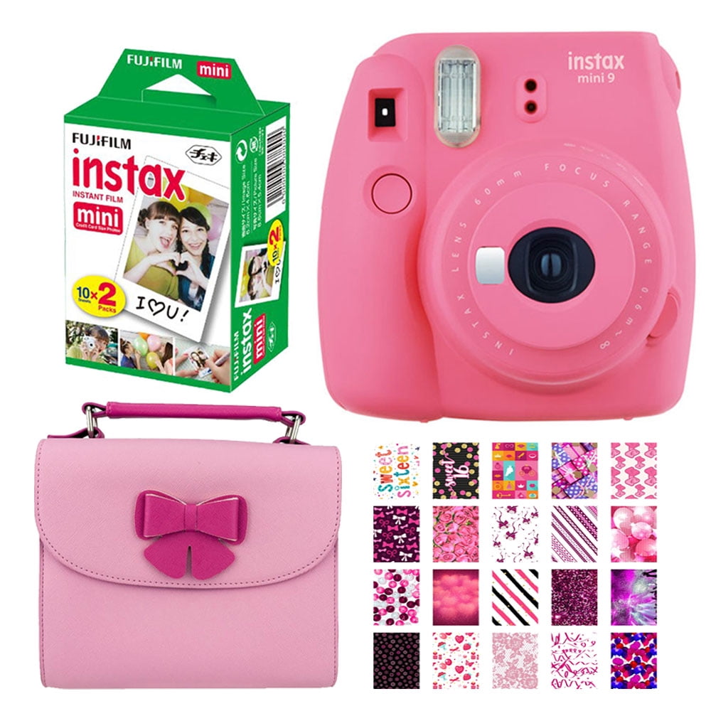 Fujifilm Instax Mini 9 Flamingo Pink Instant Camera + Mini