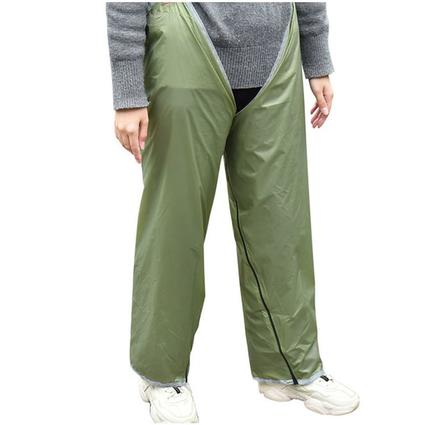 Rain Pants Waterproof Lightweight Nylon Anti Slip Adjustable Multifunctional Rainproof Trousers Cyan
