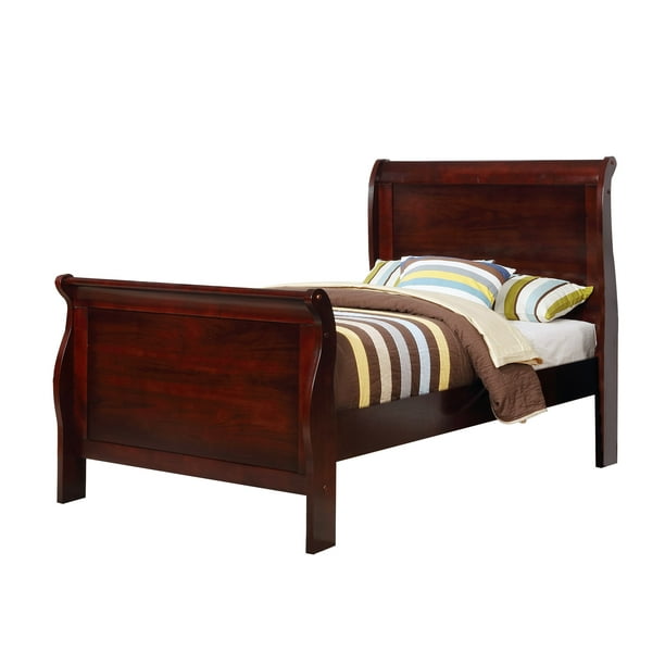Emmet Twin Size Louis Phillippe Sleigh, Twin Sleigh Bed With Trundle