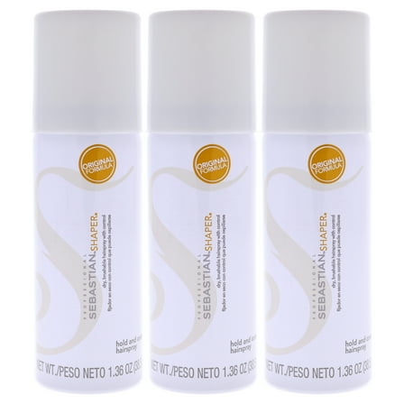 Sebastian Shaper Hairspray Regular - Travel Size - Pack of 3, 1.36 oz