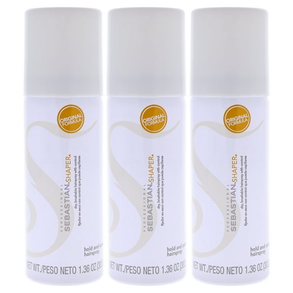 Sebastian Shaper Hairspray Regular - Travel Size - Pack of 3, 1.36 oz