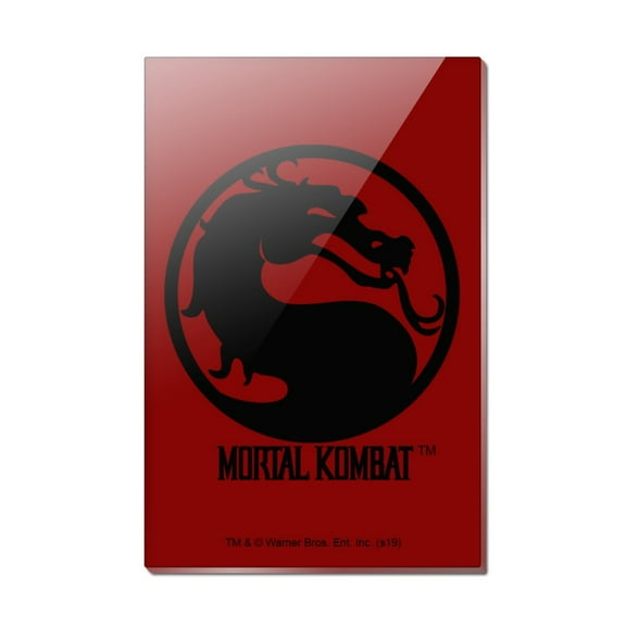 Mortal Kombat Symbol Rectangle Acrylic Fridge Refrigerator Magnet