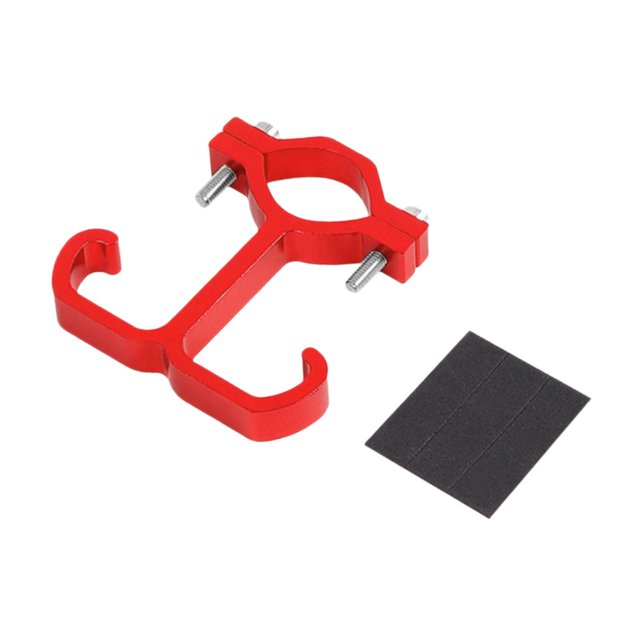 Gancho delantero para bicicleta, gancho para scooter, soporte de gancho doble para accesorios de motocicleta, para bicicletas eléctricas Rojo