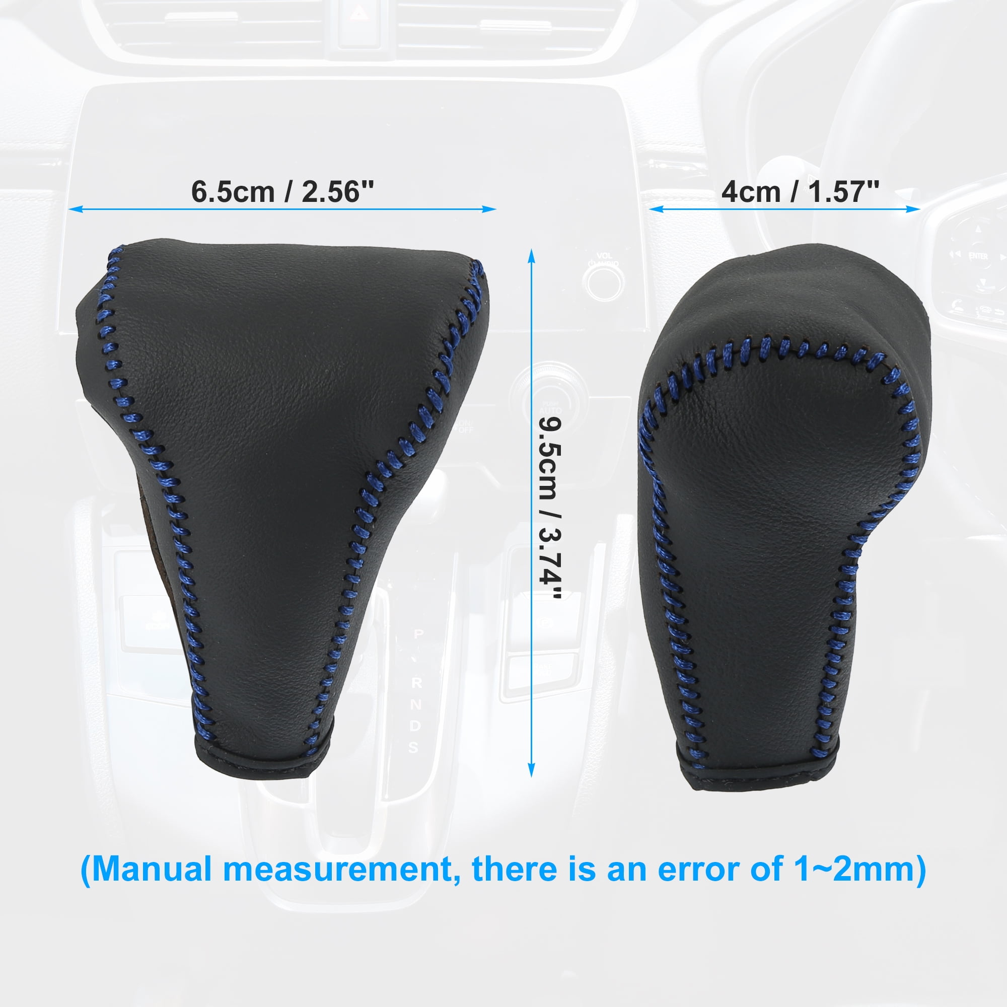 Unique Bargains Car Faux Leather Gear Shift Knob Covers for Honda CR-V 2017-2021 Black