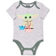 thumbnail image 2 of Baby Yoda Boys 3 Pack Character Onesie, Infant, 2 of 7