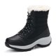 thumbnail image 1 of Botas de nieve para mujer, botas Martin de tacón plano, botas con cordones para mujer, zapatos de algodón para mujer, para viajes al aire libre, 1 of 6