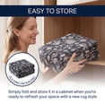 thumbnail image 6 of JONATHAN Y WASHABLE Polyester Machine-Washable Area Rug with Traditional Medallion Floral Border, Charcoal and Ivory, 3' x 5', Vintage Low Pile for Living Room WSH504F-3, 6 of 9