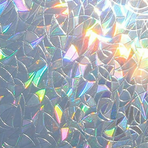 Bangus Window Privacy Film Rainbow Static Cling Stained Glass Film Window Covering Sticker Non-Adhesive Removable Reflective Window Vinyl